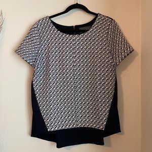 Anthropologie Sunday in Brooklyn Polka Geometric-Patterned Short Sleeve Shirt